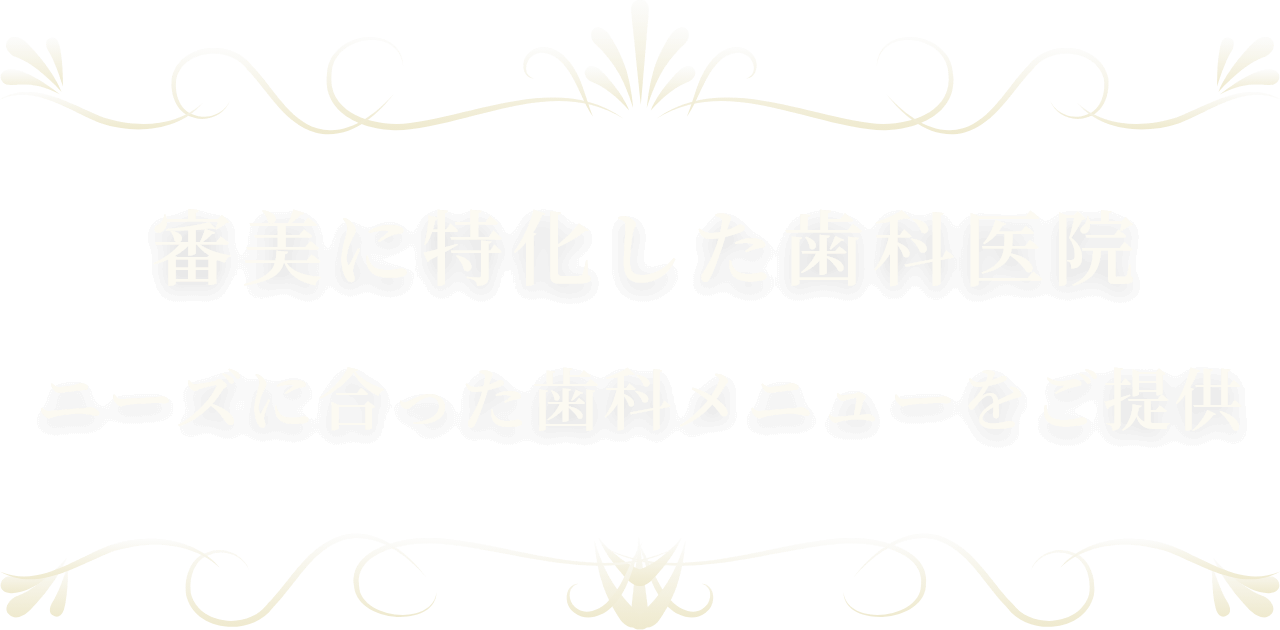 審美に特化した歯科医院ニーズに合った歯科メニューをご提供