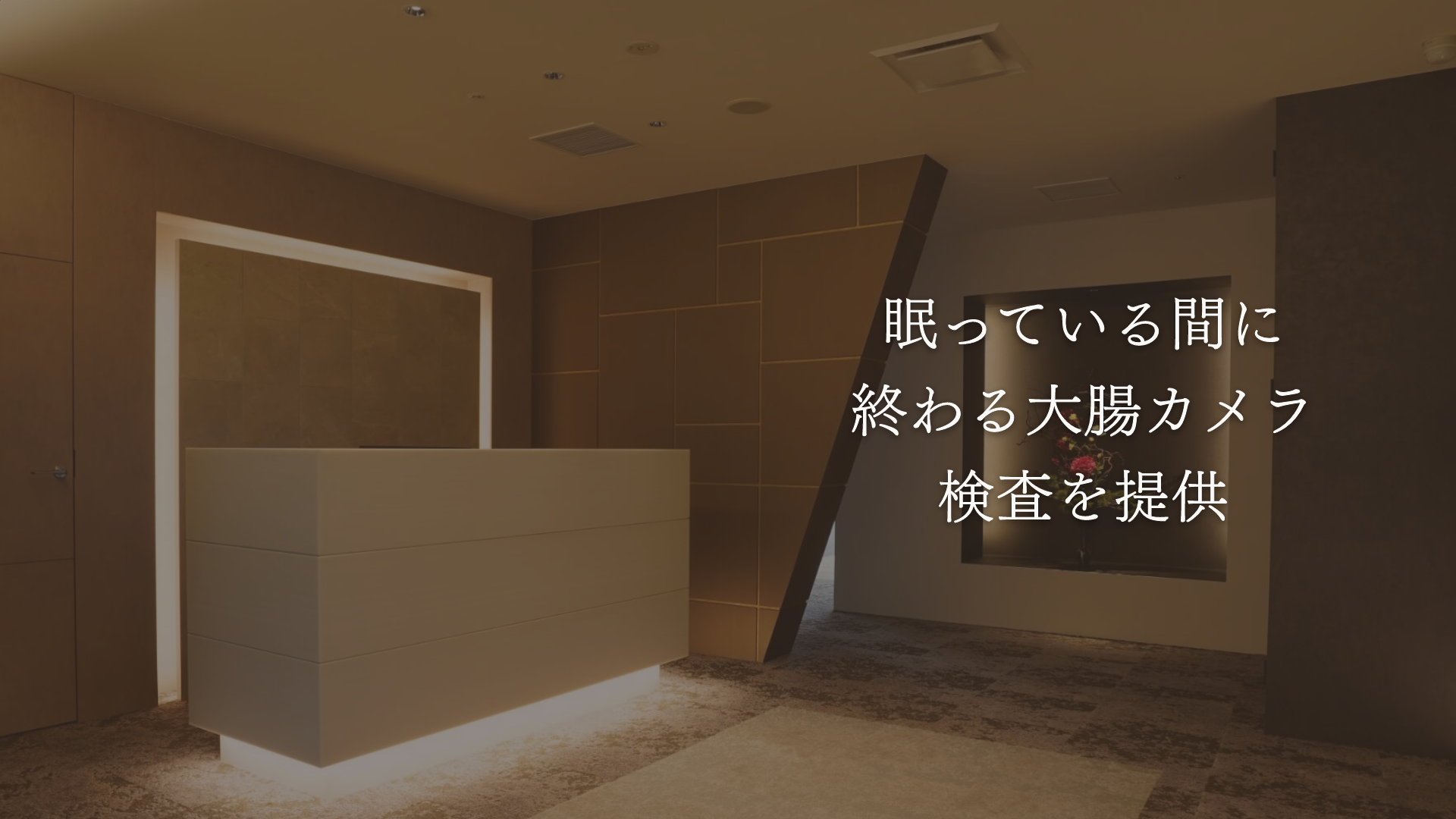 眠っている間に終わる大腸カメラ検査を提供